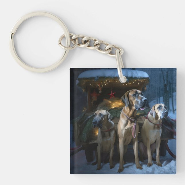 Rhodesian Ridgeback Snösläd Juldekoration (Framsidan)