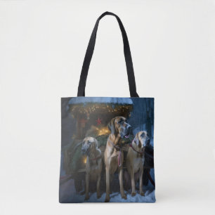 Rhodesian Ridgeback Snowy Sleigh-juldekretet Tygkasse