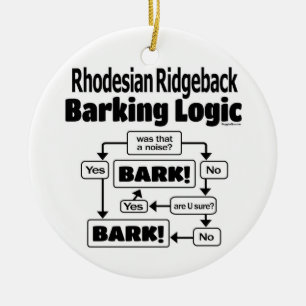 Rhodesian Ridgeback som skäller logik Julgransprydnad Keramik