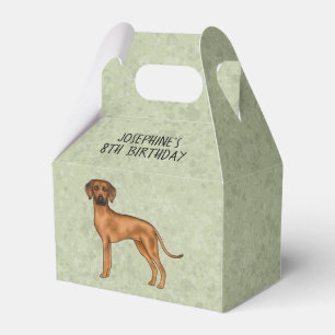 Rhodesian Ridgeback Söt Brun Hund Med Text Grön Presentaskar
