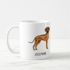 Rhodesian Ridgeback Söt Brun Lejon Hund Med Namn Kaffemugg