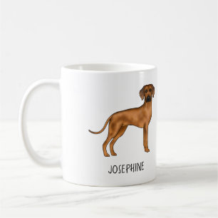 Rhodesian Ridgeback Söt Brun Lejon Hund Med Namn Kaffemugg