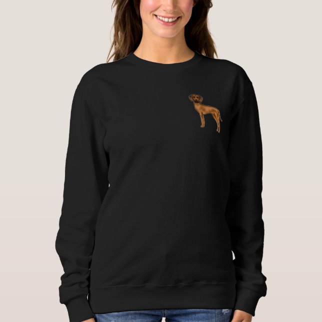 Rhodesian Ridgeback Söt Tecknad Afrikansk Lejonhun T Shirt (Framsida)