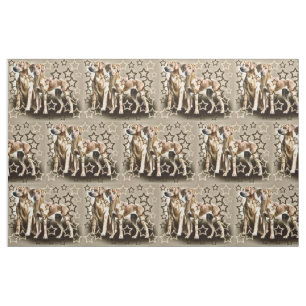 Rhodesian Ridgeback Star Fabric Tyg
