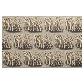 Rhodesian Ridgeback Star Fabric Tyg