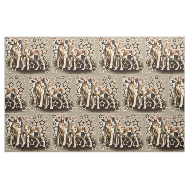 Rhodesian Ridgeback Star Fabric Tyg (Fat Quarter)
