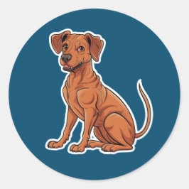 Rhodesian Ridgeback Sticker Runt Klistermärke