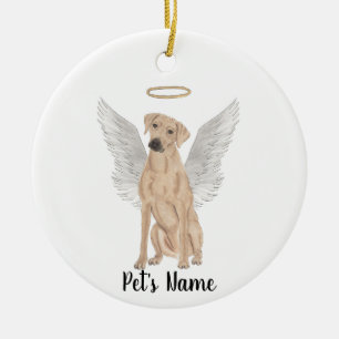 Rhodesian Ridgeback Sympathy Memorial Julgransprydnad Keramik