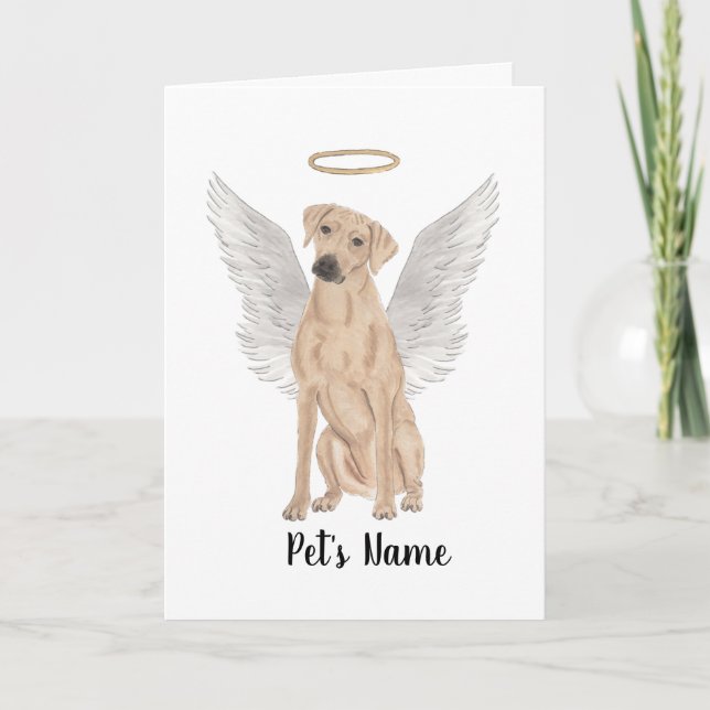 Rhodesian Ridgeback Sympathy Memorial Kort (Framsida)