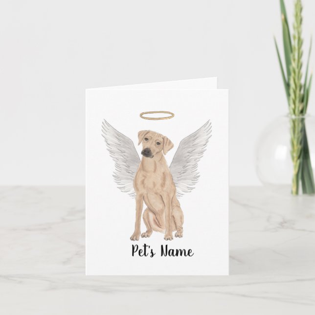 Rhodesian Ridgeback Sympathy Memorial Kort (Framsida)