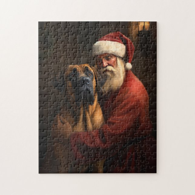 Rhodesian Ridgeback Tomte Festiv Jul Pussel (Vertikal)