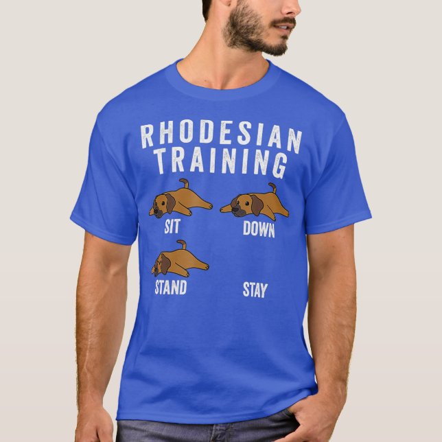 Rhodesian Ridgeback Training Hund T Shirt (Framsida)