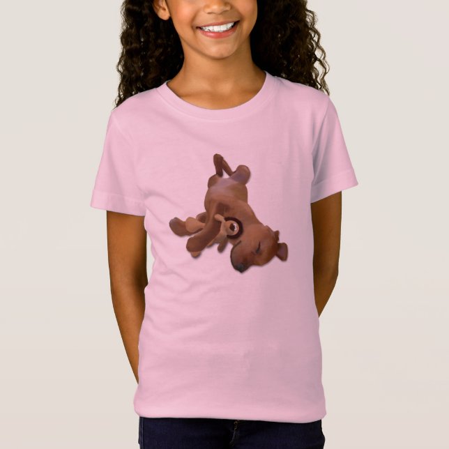 Rhodesian Ridgeback valp T-shirt (Framsida)