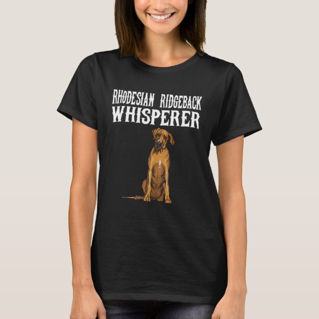 Rhodesian Ridgeback Viskare Hund T Shirt (Framsida)