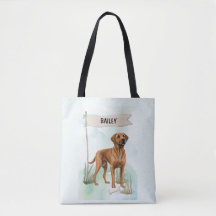 Rhodesian Ridgeback Watercolor Personalized Dog