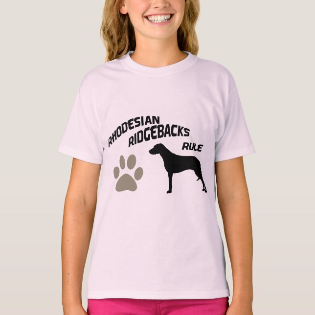 Rhodesian Ridgebackregel Tee (Framsida)