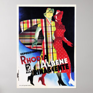 Rhodia Albene Rinascente Women Mode Bära Italien Poster