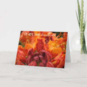 Rhodie-kort för LEADERSHY EXCELLENCE Card-Orange Tack Kort