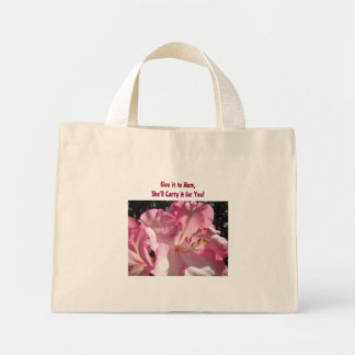 Rhodies Rosa Blommor Tote Väska Mamma Mors Dag