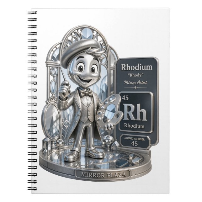 Rhodium-karaktär från ATOMIVRA™ Anteckningsbok (Framsidan)
