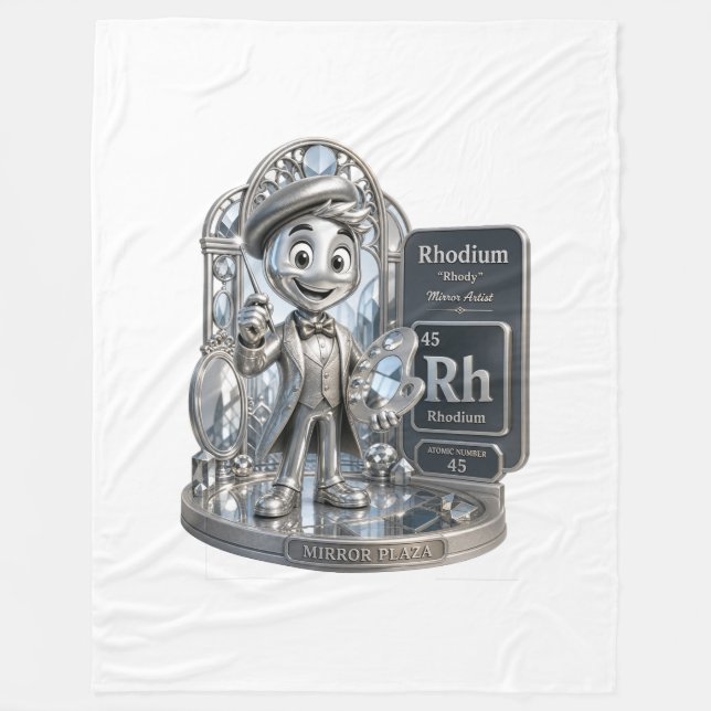 Rhodium-karaktär från ATOMIVRA™ Fleecefilt (Framsidan)