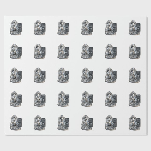 Rhodium-karaktär från ATOMIVRA™ Presentpapper (Platt)