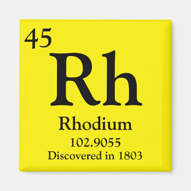 Rhodium Periodic Bord Magnet (Framsidan)