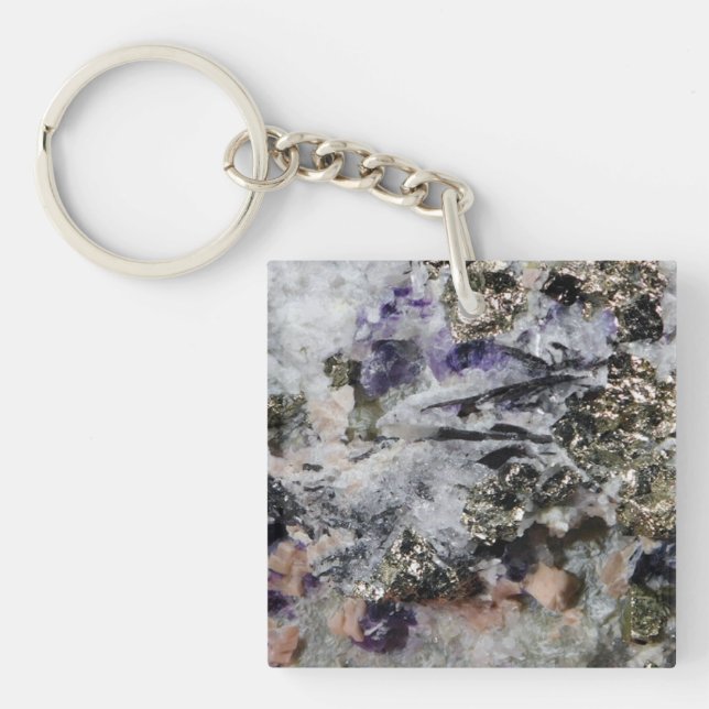 Rhodochrosite Pyrite Fluorite Tourmaline (Framsidan)