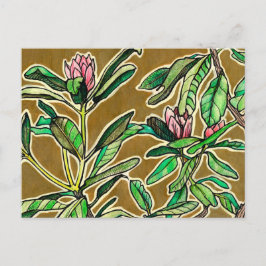 Rhododendron Azalea Vår blommor Blommigt Sketch Vykort