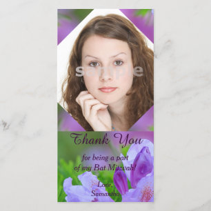 Rhododendron efter det bat mitzvah tack för regna kort