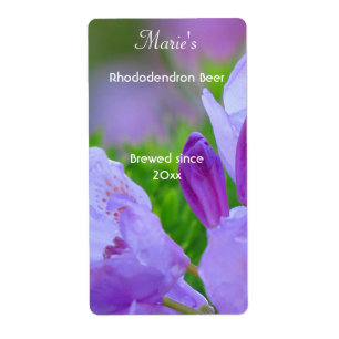 Rhododendron efter etiketterna för regnöl fraktsedel