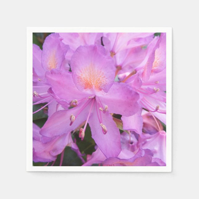 Rhododendron Flower Pappra Napkins Pappersservett (Framsidan)