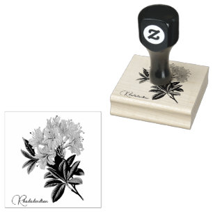 Rhododendron Flowers Rubber Frimärke Stämpel