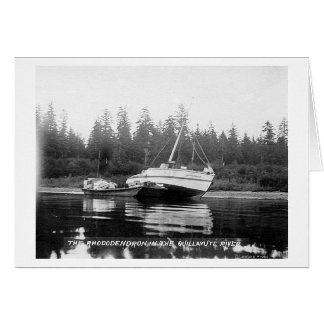 Rhododendron på Quillayute River Hälsningskort (Framsidan Horizontal)