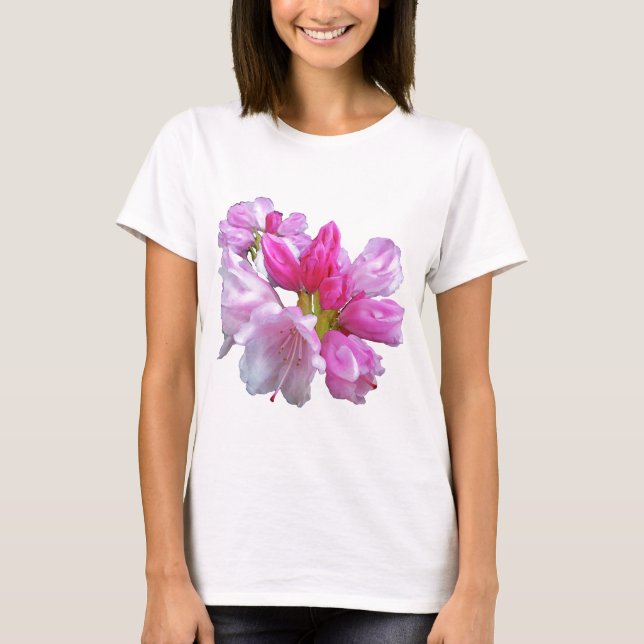 Rhododendronblommar T-shirt (Framsida)