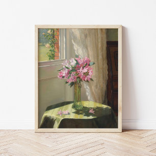 Rhododendrons by a Window Jessica Hayllar Poster