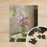 Rhododendrons by a Window | Jessica Hayllar Pussel<br><div class="desc">Rhododendrons by a Window by British artist and måinter Jessica Hayllar. Den bra konstmålningen skildrar ett insida-liv med en vacker blommigt för rosa arrangemang i vas. Använda verktygen för att lägga till anpassningsbar eller anpassa bilden.</div>