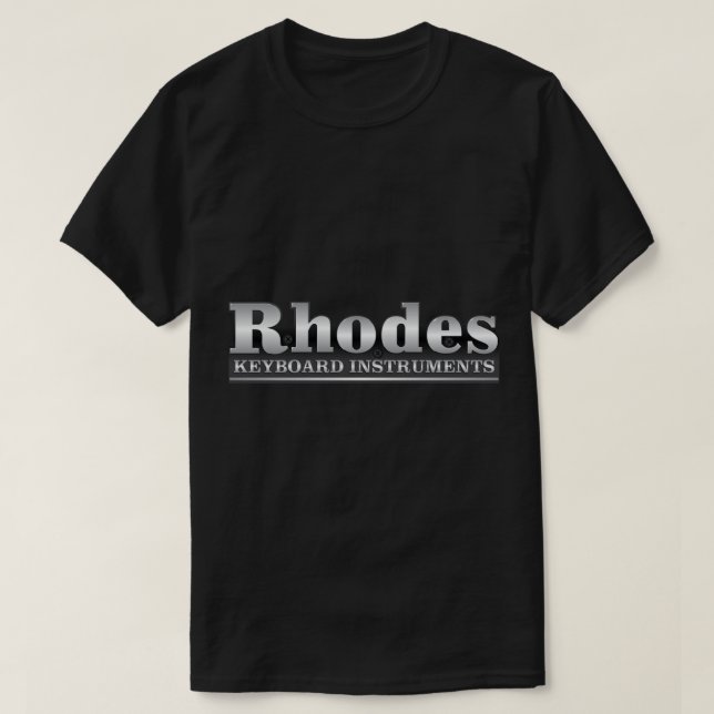 Rhodos elektrisk piano-logotyp. Klassisk T-Shirt (Design framsida)