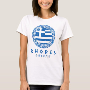 Rhodos, Grekland, Disted Design Women's White T Shirt