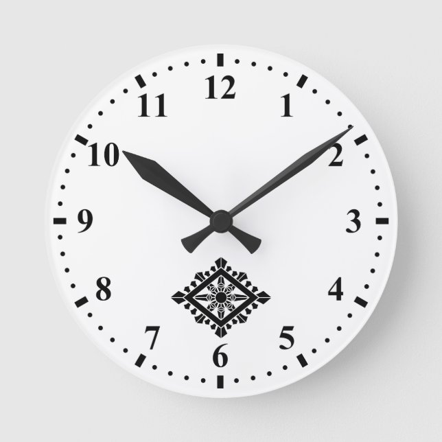 Rhombic dharma chakra rund klocka (Framsida)