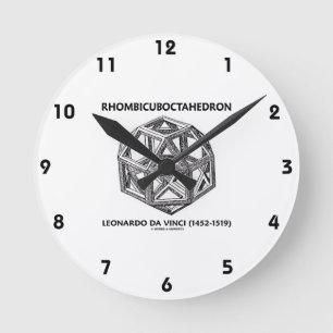 Rhombicuboctahedron (Leonardo Da Vinci) Rund Klocka