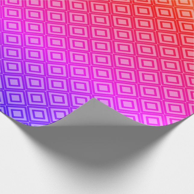 Rhombus blue orange presentpapper (Hörn)