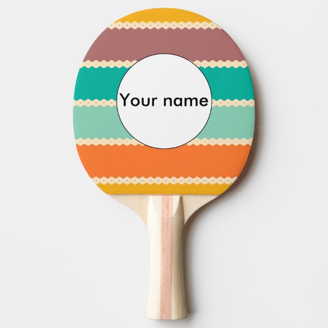 Rhombus-rader abstrakt design pingisracket (Framsidan)