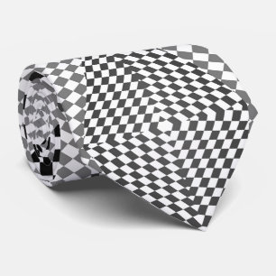 Rhombus svarta och vita nacke slips