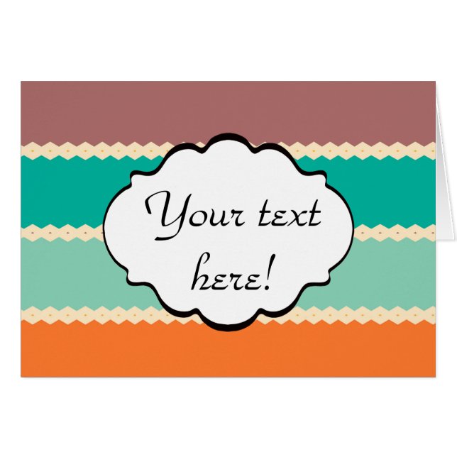 Rhombusen ror abstrakt design hälsningskort (Framsidan Horizontal)