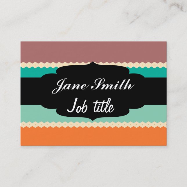 Rhombusen ror abstrakt design visitkort (Framsida)