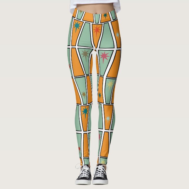 Rhombuses with Starbursts Leggings (Framsida)
