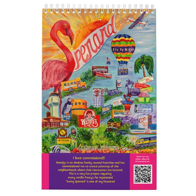 Rhonda Scott Art 2024 Calendar Kalender (Baksida)