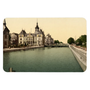 Rhone och Rhine kanal, Mulhouse, frankrike Magnet