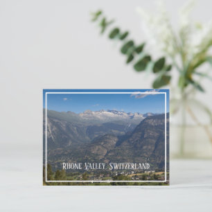 Rhone Valley och Hohstock View, Schweiz Vykort